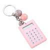 Mini Portable Cute Cookies Style Key Chain Calculator Candy Color Pocket Calculator Pink