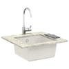 White Kitchen Sink 430 X 460 Mm Made of 80percent  Quartz and 20percent  Resin