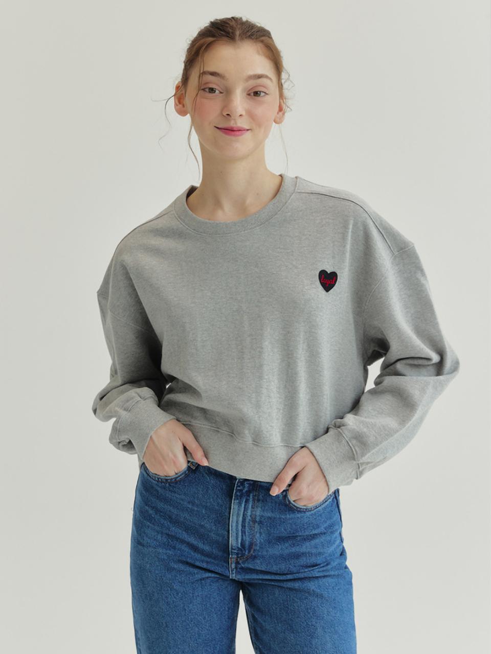 Свитшот с вырезом Wappen Cut Royal Decaside Grey/Free