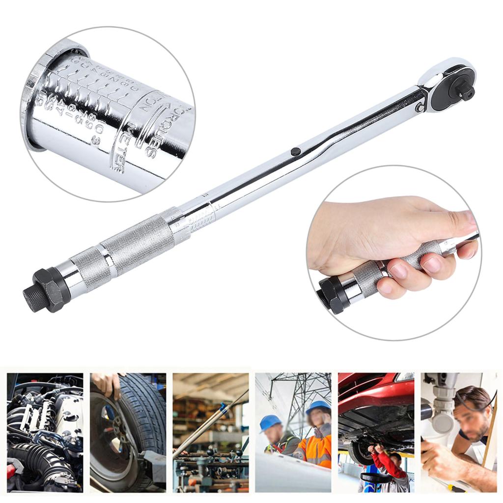 3 8in 19 110NM Torque Wrench High Precision Quick Release Preset Ratcheting Spanner Auto Repair ToolsWith Accessories