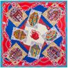 130cm*130cm  Luxury Brand Jug Poker Chain Print Silk Scarf For Women Headband,New Twill Large Square Scarves Female Shawls