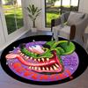 Rat Fink Round Area Rug,Carpet Rug for Living Room Bedroom Sofa Playroom Decor,Non-slip Floor Mat