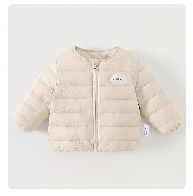 2026 Lightweight Down Jacket Liner for Girls - Autumn/Winter Infant Zipper Cardigan Jacket