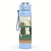 1PC Indoor Cat Family Scene 750ml Color Plastic Sports Water Bottle Leakproof Flip Straw Lid Suitable for Sports Office Home Use