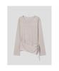 Hem Variation Long Pullover Beige