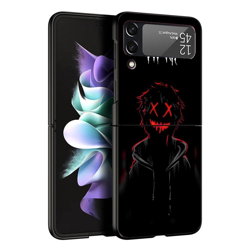 Devil Bad Boy Anime Black Phone Case For Samsung ZFlip7 ZFlip6 ZFlip5 ZFlip4 ZFlip3 5G Hard Protective Galaxy Z Flip 3 4 5 6 7 C