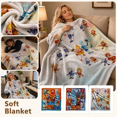 Anime Inspired Throw Blanket Soft Cozy Flannel for Bedroom Couch Living Room Decorative