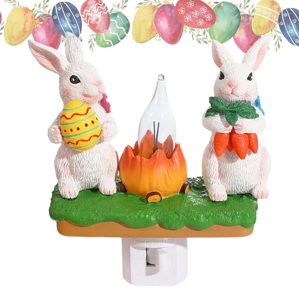 Kaninchen Nachtlicht Umgebungslicht Wandleuchte LED Lichter Dekorative Lichter Nachttischlampen Kaninchen Lagerfeuer Osterlichter Feiertagsnacht