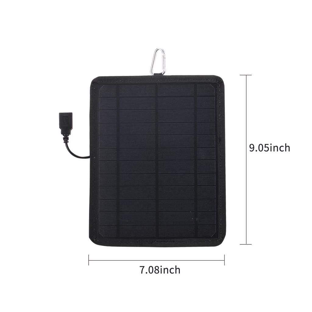 5.3W 6V Solar Panel Monocrystalline Silicon Solar Cell with USB Poat DIY Waterproof Camping