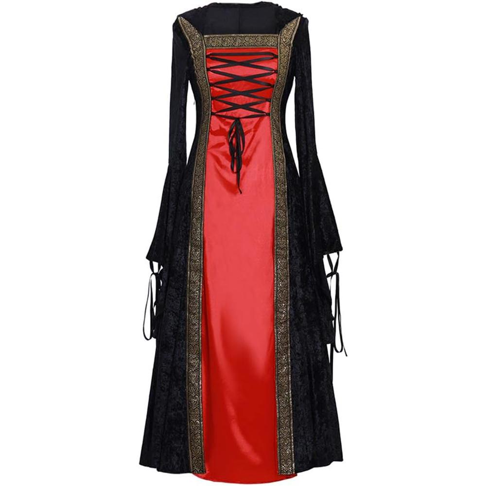 

Женское средневековое платье эпохи Возрождения в стиле ретро, костюм для косплея 3XL красный