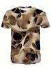 Lustiges Muskelkörper 3D-gedrucktes T-Shirt Sommer Herren Designer Kleidung Hässliches Brusthaar Rundhals Kurzarm Tops