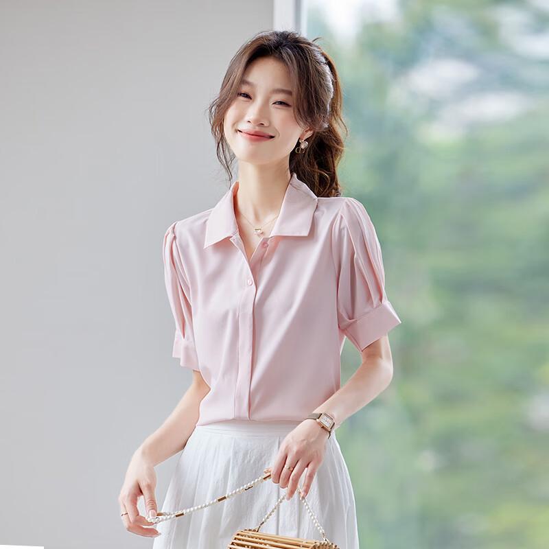 Tuoluoman 2026 Summer Women's Short Sleeve Professional Blouse