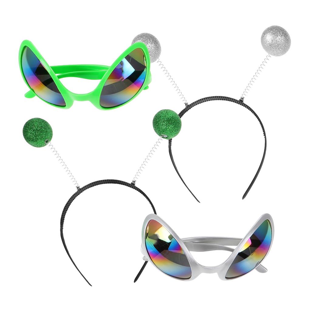 Gadpiparty Alien Cosplay Headbands, Funny Party Photo Props, Cosplay Accessories, 4-Piece Set, 26x19cm (IM125525M8)