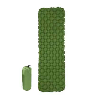 Outdoor Camping Inflatable Sleeping Mat 5cm Thick Padding Durable Built Foot Pump Waterproof Lightweight Design Multiple Colors