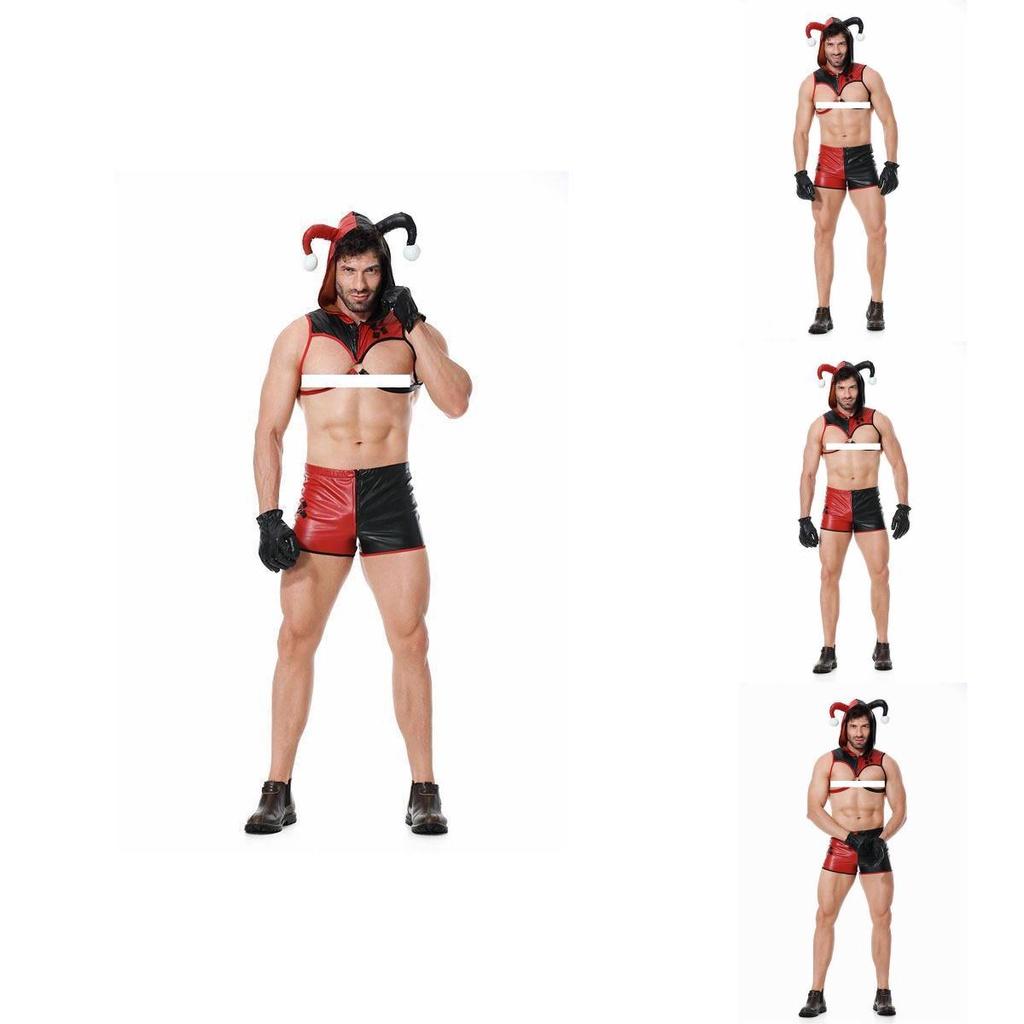 Verführerisches Bühnenoutfit für Nachtclubs Herren Halloween Clown Dessous