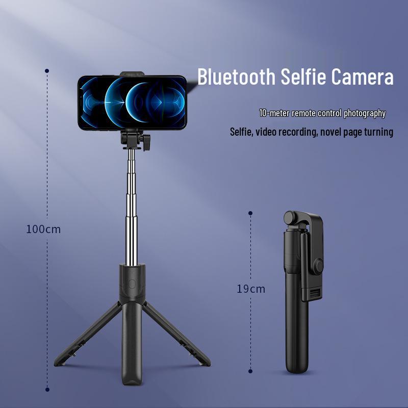 Anti-Shake Selfie Stick Tripod for Live Streaming and Photography, Compatible with Apple
