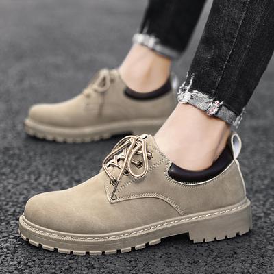 Autumn New Men Shoes Brogue Casual Shoes Men Genuine Leather Shoes Work Boots Business Casual Sneakers