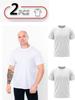 Men’s Plus Size 2-Pack Basic Solid Color T Shirts, Summer 8012K-pak2 HC