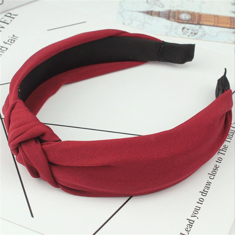 Fashion Solid Fabric Headbands For Women Hair Bands Hoop Girl Headwear Washing Clips Cute Basic Hairbands Hair Accessories