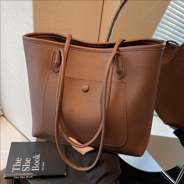 Bag Women's New Versatile Shoulder Underarm Bag Large Capacity Class Commuter Hand Carry Tote Bag