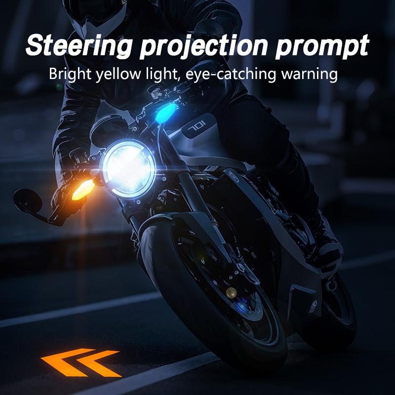 Automotive Electric Motorcycle Projection Turn Signal Lights High-Definition High-Brightness Colorful LED Tail Lights Warning