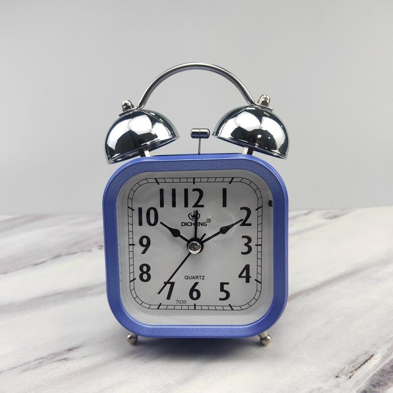 3-Inch Metal Ringing Digital Alarm Clock, High Volume Mute Clock At The Head Of The Bed, Student Wake Up, Timed Small Alarm Clock 6018