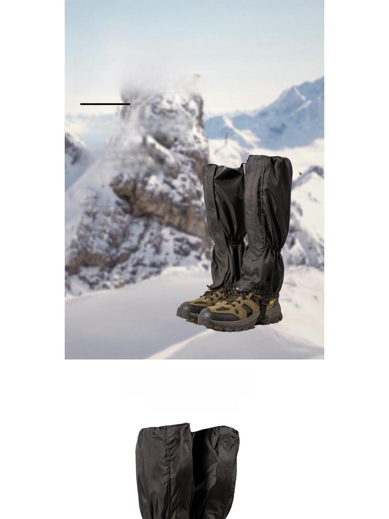 Kratzfeste Outdoor-Schnee- und Wüstenwander-Leggings mit Reißverschluss und Klett-Sandabdeckung