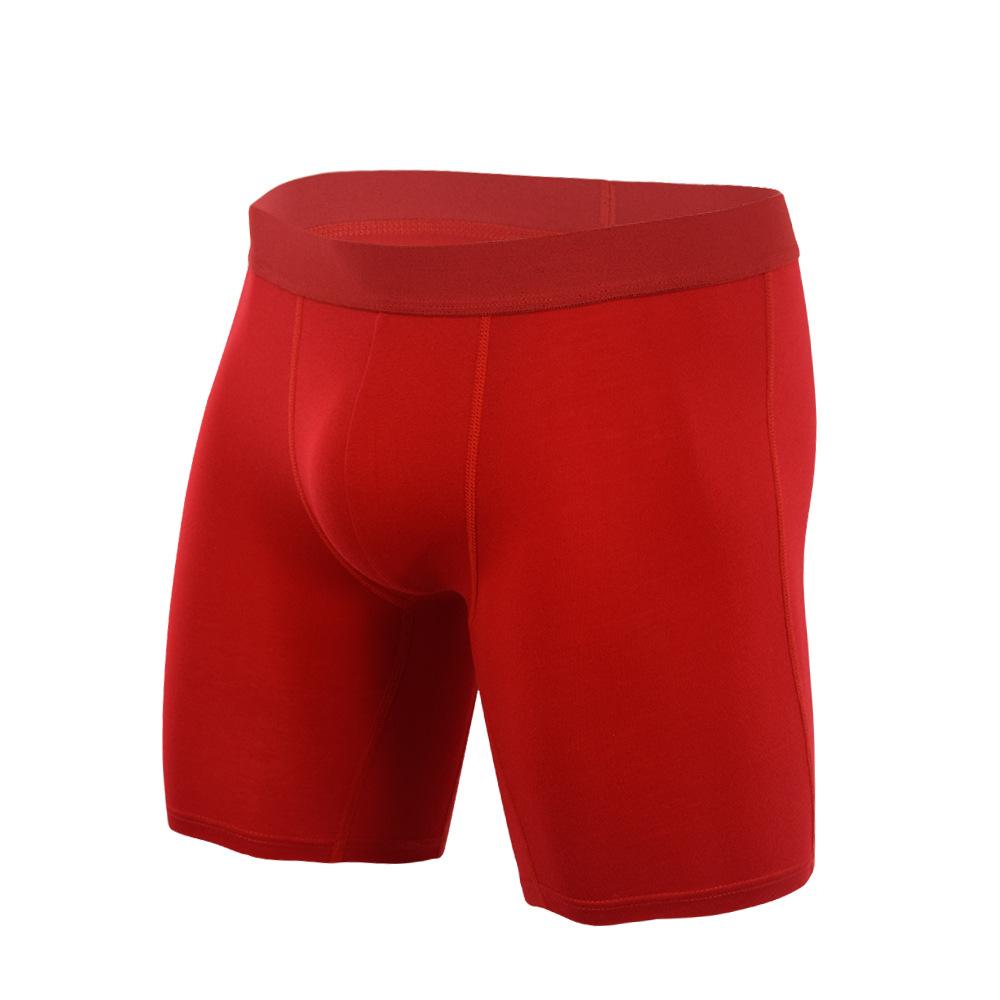 Intimo da uomo lungo a vita media antiusura gamba in cotone elastico sportivo mutandine ad angolo piatto mutande da uomo