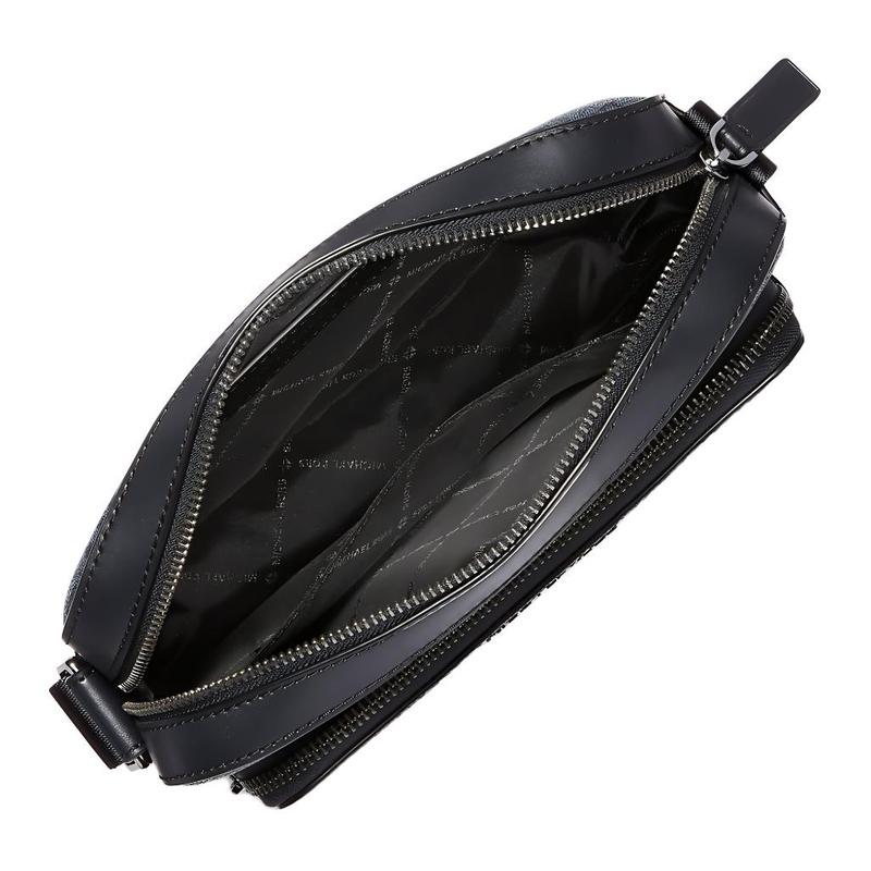 MICHAEL KORS Cooper Logo printed zipper closure coated canvas crossbody bag regular women's dark blue