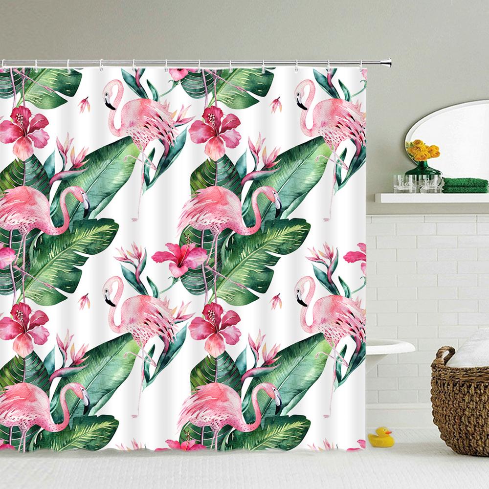 3D Flower Tulip Blossom Cactus Lavender Rose Shower Curtains Bathroom Curtain Frabic Waterproof Polyester Bath Curtain With Hook