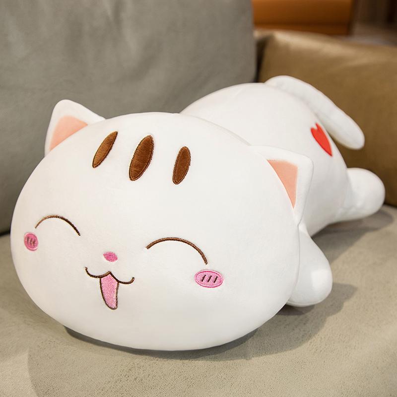 Kawaii Kat Pluche Speelgoed Zacht En Schattig Lachende Kat Speelgoed Zorgzame Kat Cadeaus Voor Vrienden En Huisdierenliefhebbers Valentijnsdag Cadeaus 25cm