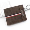 Classic Frosted Men's Tri-fold Wallet with Coin Pocket and Multi-card Slots