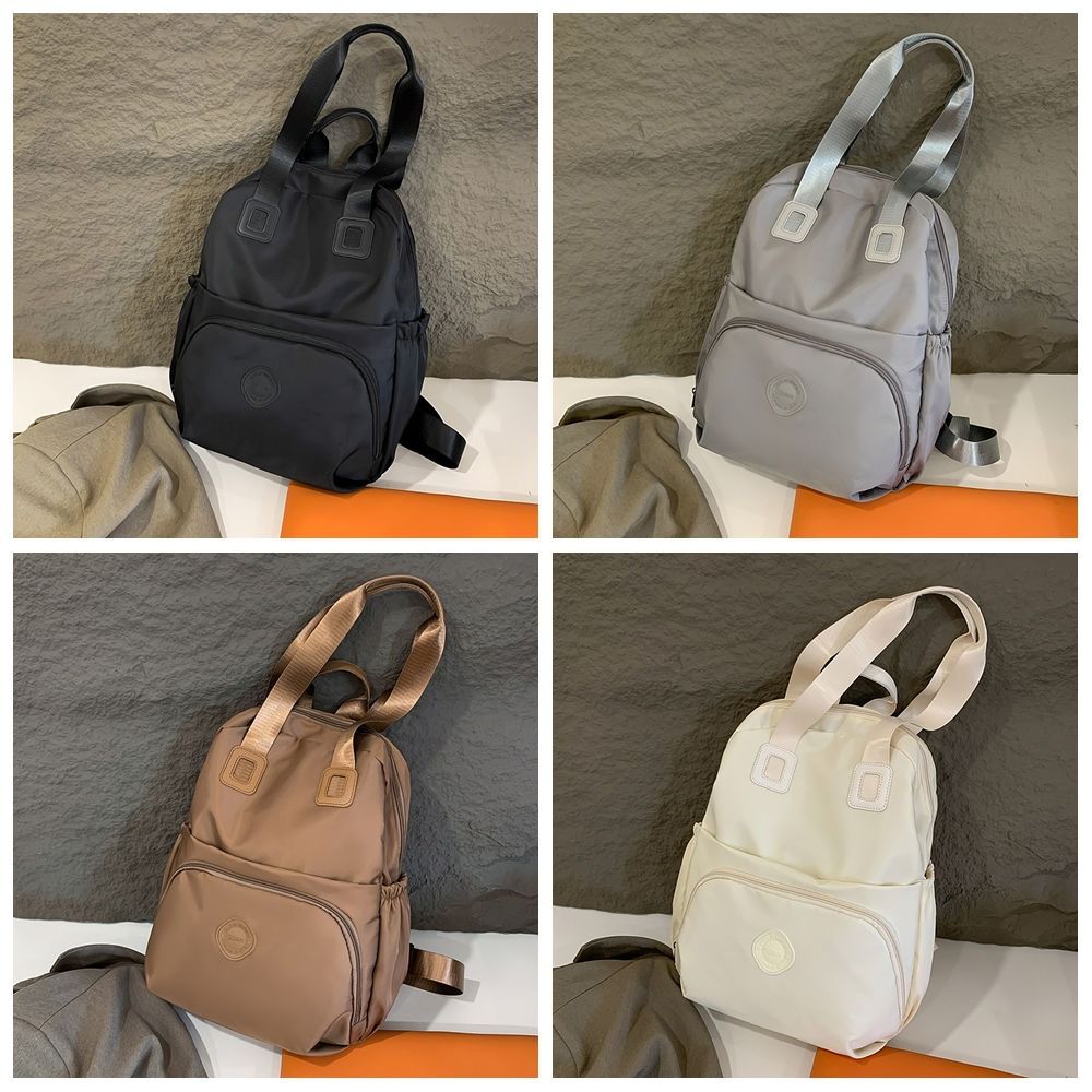 Solid Color Travel Shoulder Bag Korean Style Fitness Bag Cute Sport Nylon Backpack  Travel