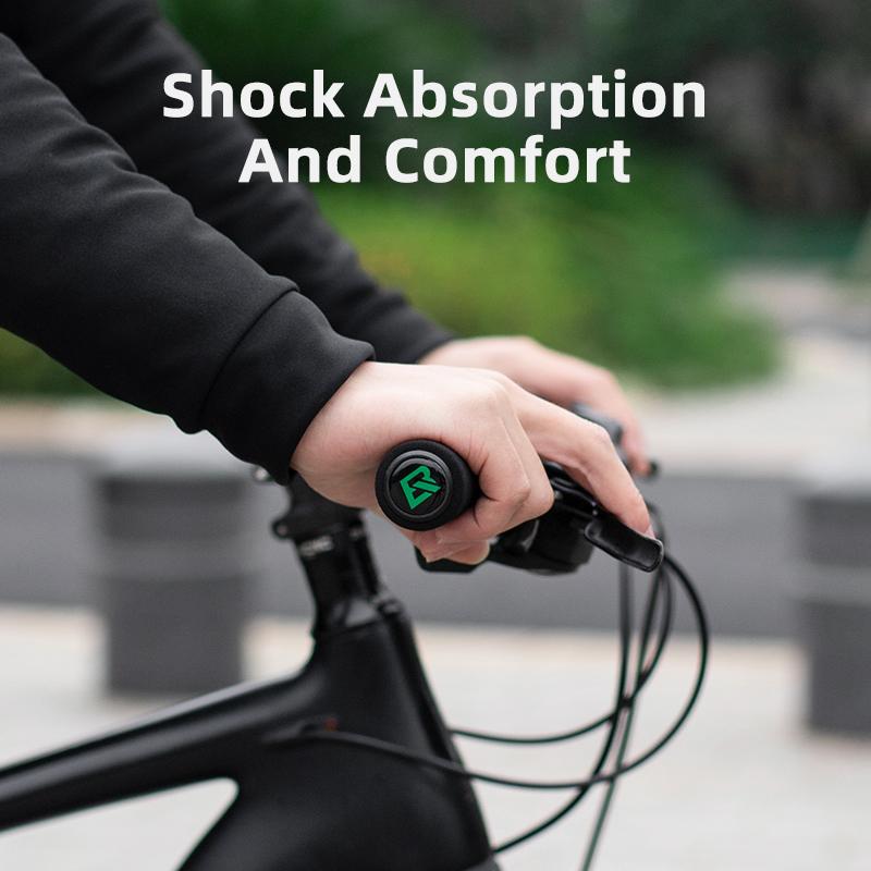 Rockbros Cycling Grips Bicycle Grips Mtb Silicone Sponge Handlebar Grips Bike Grips Mountain Bike Bicycle Handlebars Ultraight