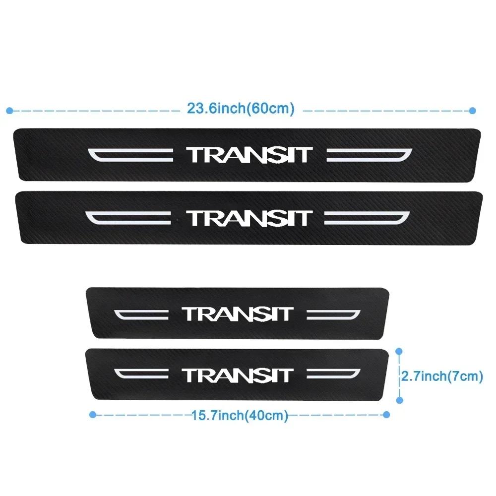 ACQ1 For Ford TRANSIT Logo Car Door Threshold Sill Protector Anti Scratch Waterproof Protective Film Decals Auto Interior Accessories