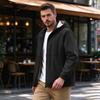 Men's Hooded Windproof Outdoor Jacket, -Lined Thickened Casual Sports Coat