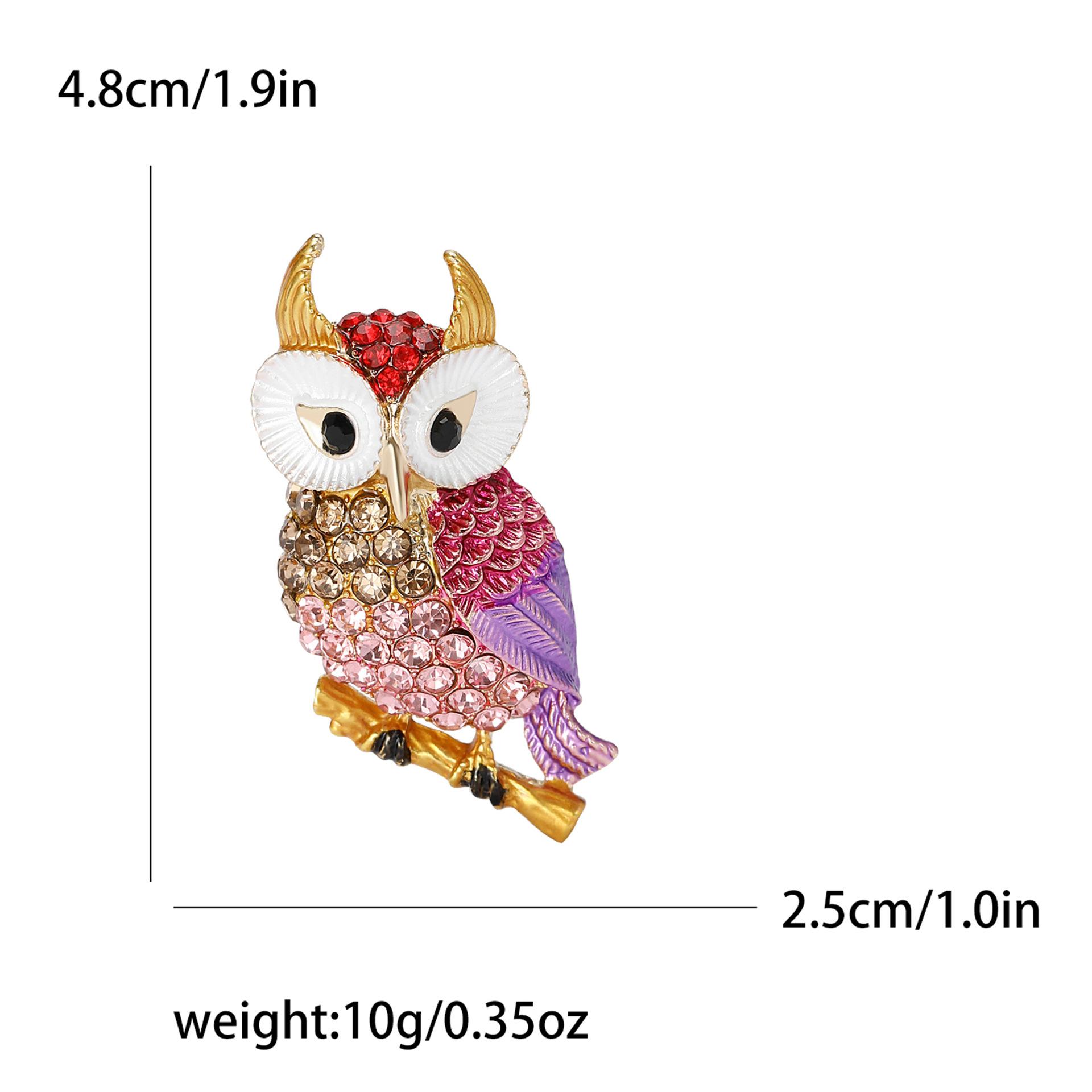 

Модная брошь в виде совы из сплава со стразами, креативная изысканная булавка для украшения мужского и женского костюма, пальто, корсажа