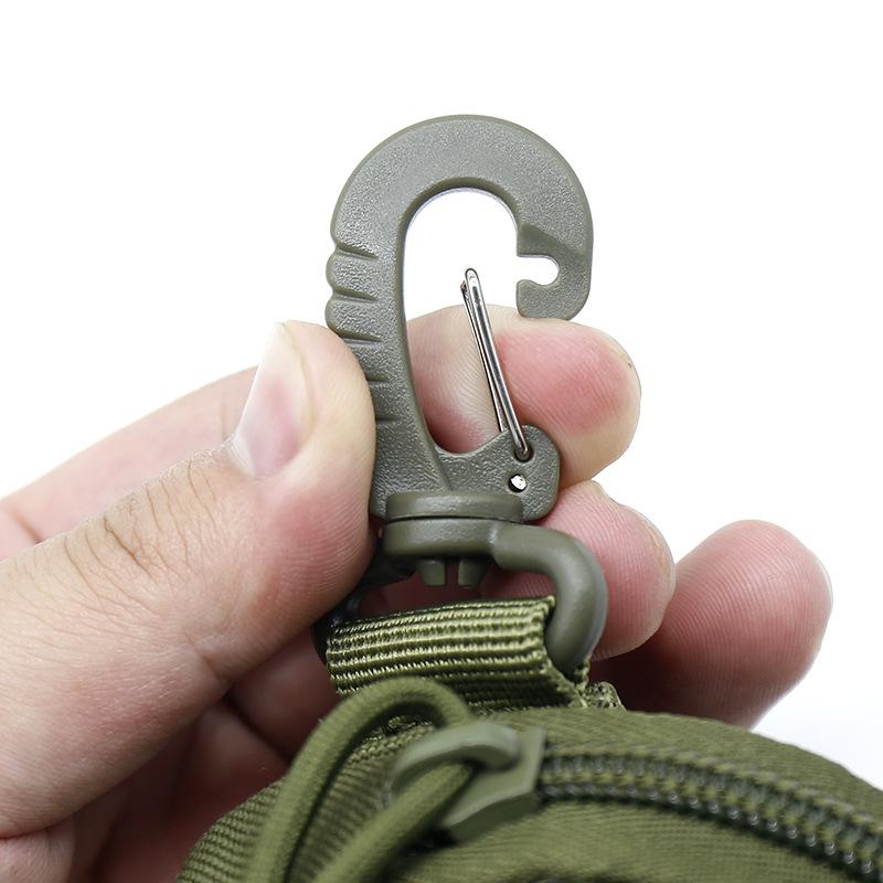 Multifunktionale Outdoor-Sport-Reißverschluss-Kopfhörertasche Münzbörse Outdoor-Taktische Runde Mini-Hängetasche Schlüsseltasche Universal