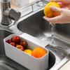 Kitchen Sink Hanging Drain Basket Sink Kitchen Waste Storage Basket Multi-function Sink Rack Hanging Basket