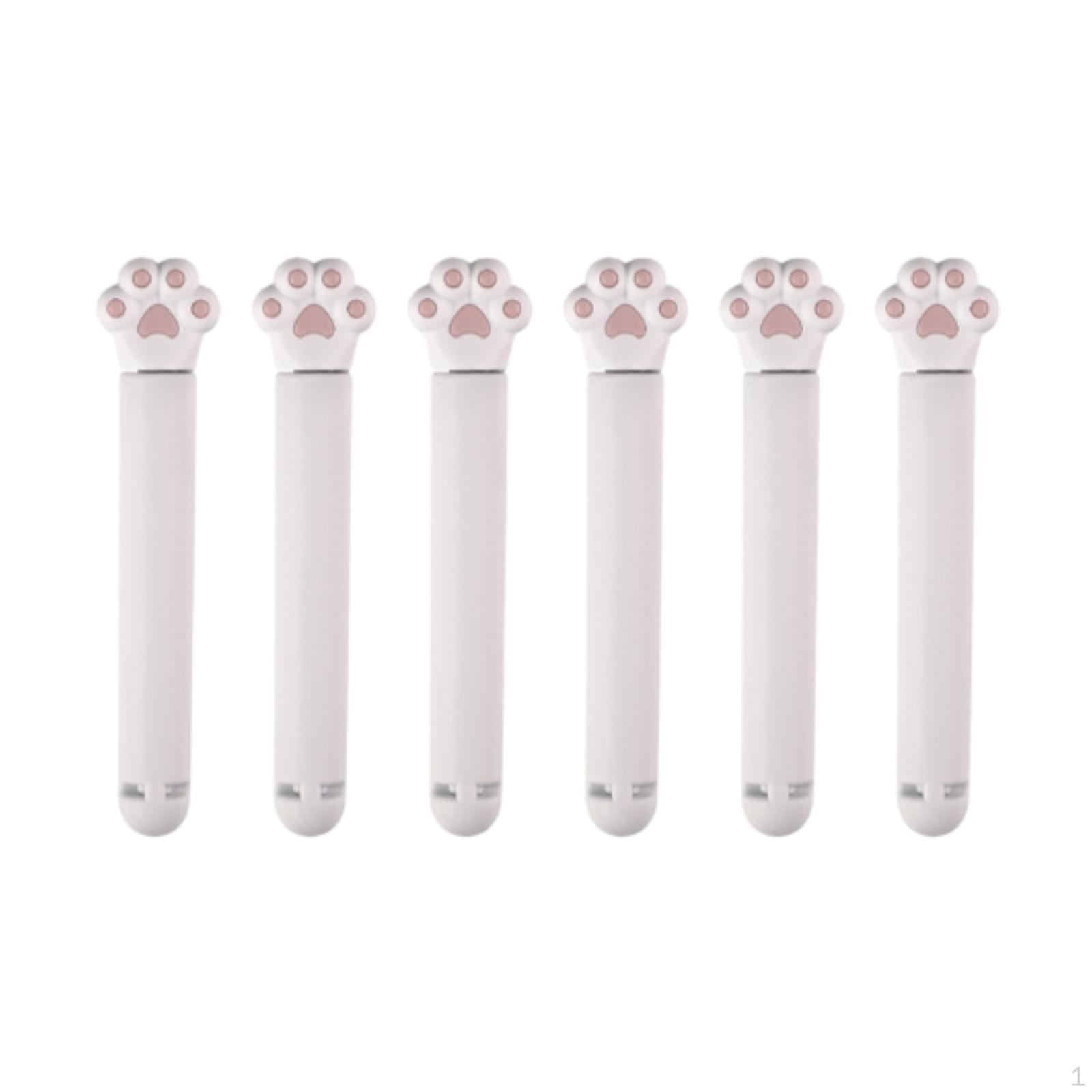 

6 шт. зажимов для герметизации пищевых пакетов, герметичный милый уплотнитель для сохранения свежести в холодильнике белый