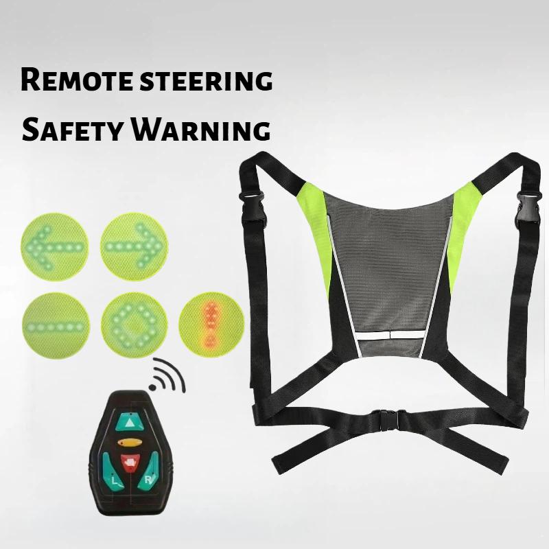 

Світлодіодний жилет безпеки з покажчиками повороту сірий