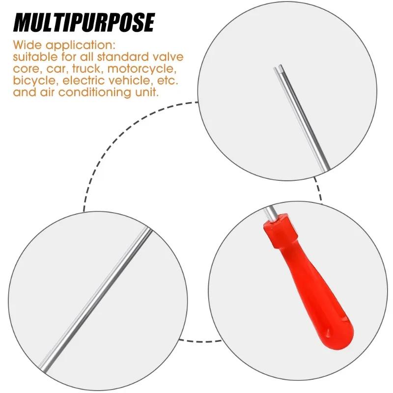 Autoventilkern-Demontageschraubendreher Ventilkern-Installationswerkzeuge Auto Motorrad Fahrradreifen Flathead-Ventilschaftkernentferner