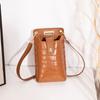 Bolsas femininas Bolsas femininas da moda para atividades ao ar livre Bolsa para celular com estampa de pedra Bolsa quadrada pequena Bolsa de mão