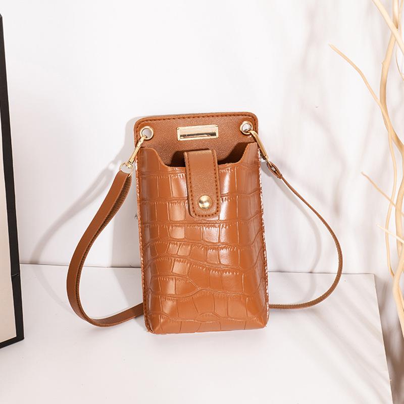 Bolsas femininas Bolsas femininas da moda para atividades ao ar livre Bolsa para celular com estampa de pedra Bolsa quadrada pequena Bolsa de mão