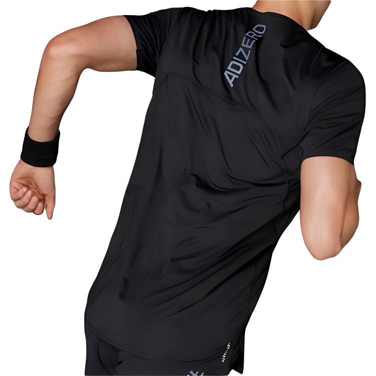 Adidas Quick-Drying Running Sports Short Sleeve T-Shirt Men Tops Black IX2831