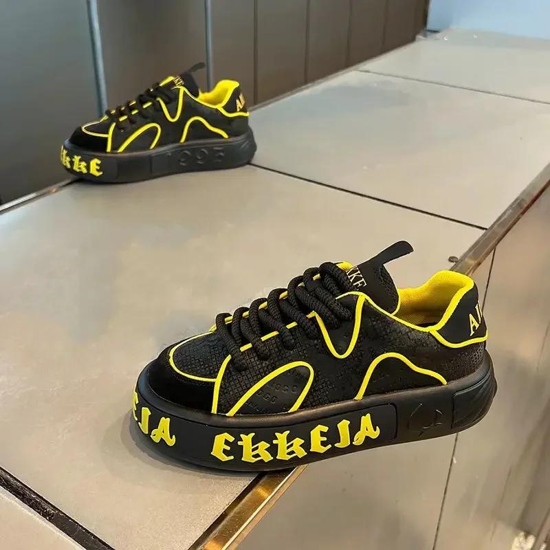 

Новые классические мужские кроссовки на высокой толстой подошве, модная повседневная обувь с дышащей сеткой и легкие спортивные кроссовки для бега 39 чёрный