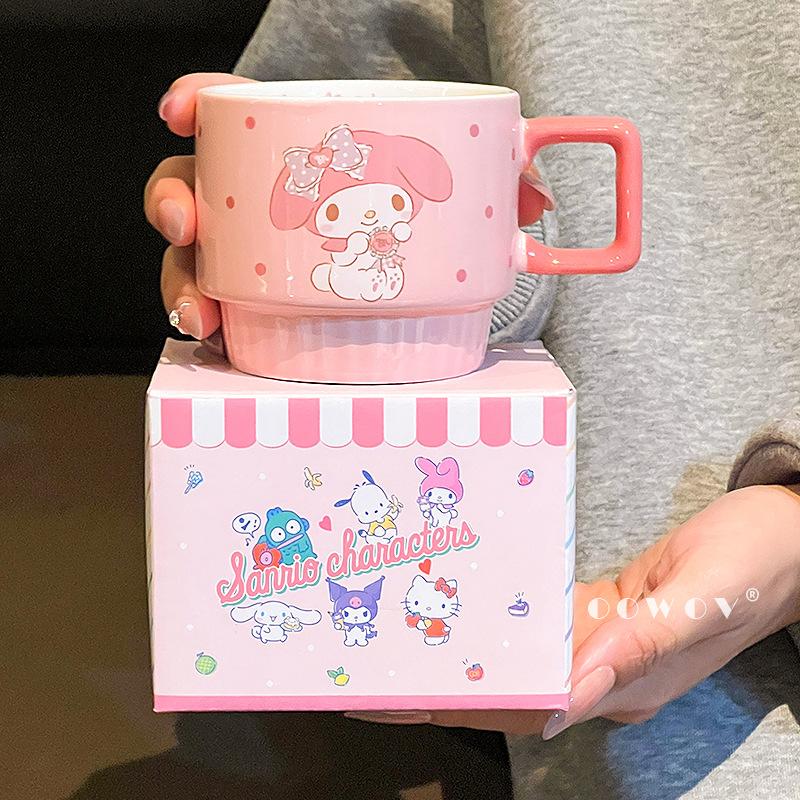 Sanrio HelloKitty Keramický hrnek Dívky Vysoká hodnota Pár Hrneček na kávu a vodu Domácnost Narozeninový dárek