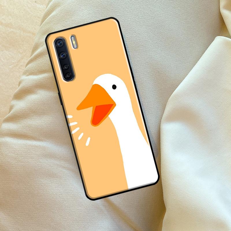 Cartoon Funny Goose Case For Oppo A6 A5 Pro A15 A57 A17 A54 A74 A94 A76 A16 A96 A40 A60 A80 A18 A38 A58 A78 A98