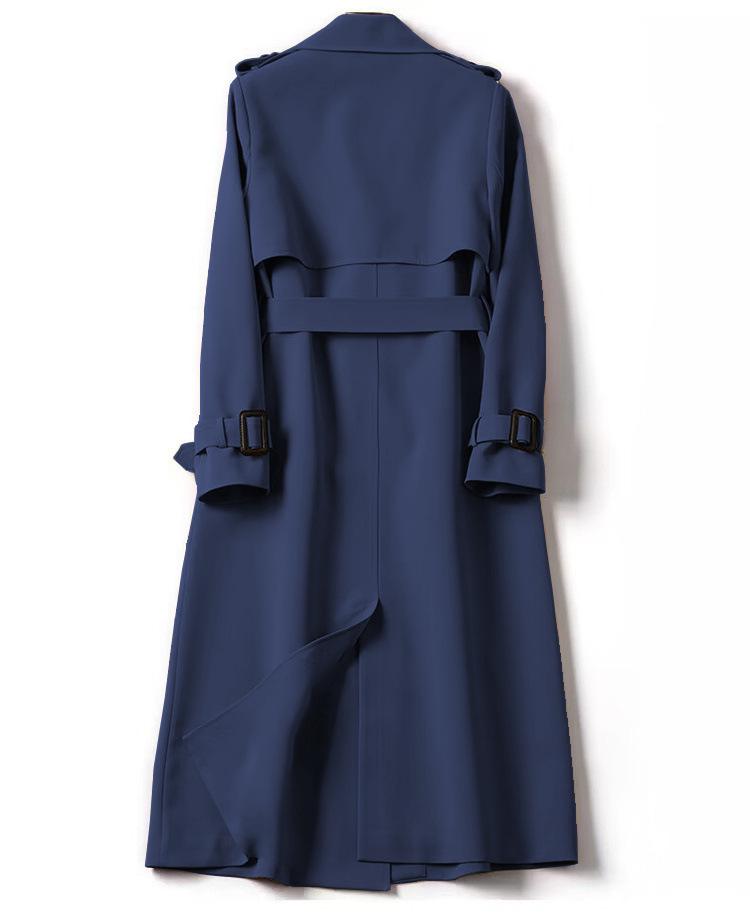 Women's Mid-Length Korean-Style Trench Coat, Plus Size & Petite, Trendy British Over-the-Knee Outerwear