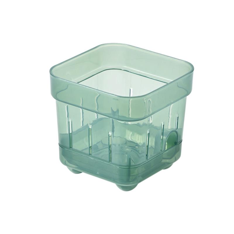 

Square Root View Planter Pot with Drainage Breathable Plastic Pot For Home Balcony Garden Plant S зелений